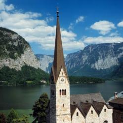 Spire of Hallstatt Church | Obraz na stenu