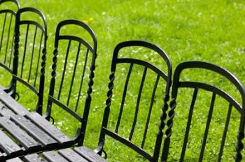 Park Benches in Palace Gardens, Austria | Obraz na stenu