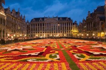 Night View of the Grand Place, Belgium | Obraz na stenu