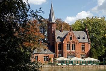 Brick Church On Minnewater Lake | Obraz na stenu