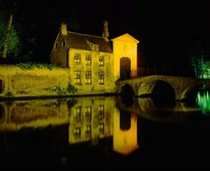 The Beguinage at Night, Bruges, Belgium | Obraz na stenu