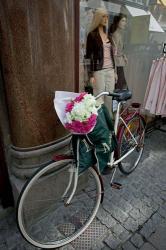 Bicycle Parked in Copenhagen, Denmark | Obraz na stenu