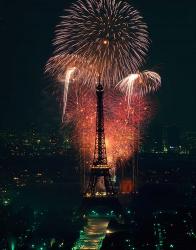 Fireworks, Eiffel Tower, Paris, France | Obraz na stenu