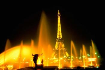 Fountain at the Eiffel Tower, Paris, France | Obraz na stenu