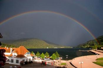 Rainbows at Lake Gerardmer, France | Obraz na stenu