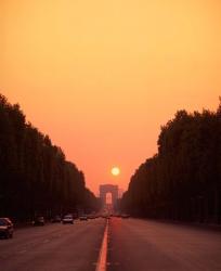 Arc de Triomphe at Sunset, Paris, France | Obraz na stenu