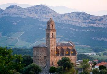 Church in Village of Patrimonio, Corsica, France | Obraz na stenu