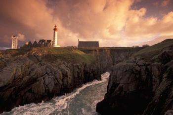 Pointe De St Mathieu Lighthouse at Dawn, Brittany, France | Obraz na stenu