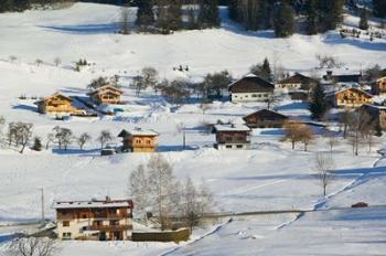 Ski Village in Winter, Ski Chateaus | Obraz na stenu