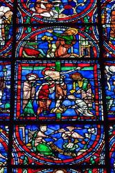 Stained Glass Window in Chartres Cathedral | Obraz na stenu