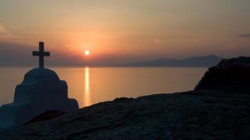 Greece, Mykonos, Hora, Greek Orthodox church | Obraz na stenu