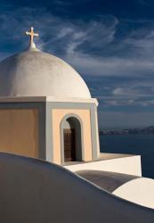 Church Dome Against Sky, Santorini, Greece | Obraz na stenu