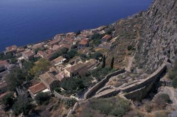 View from Upper to Lower Village, Monemvasia, Greece | Obraz na stenu