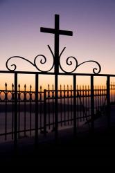 Greece, Santorini, Fira, iron cross, Christianity | Obraz na stenu