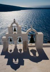 Bell Tower overlooking The Caldera, Oia, Santorini, Greece | Obraz na stenu