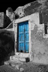 Colorful Blue Door, Oia, Santorini, Greece | Obraz na stenu