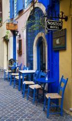 Colorful Blue Doorway, Chania, Crete, Greece | Obraz na stenu