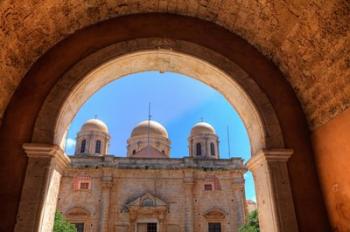 Greece, Crete, Archway into Monastery near Chania | Obraz na stenu