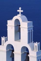 Coastal Bell Towers, Santorini, Greece | Obraz na stenu