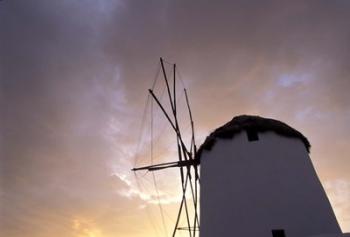 Windmill at Sunrise, Mykonos, Greece | Obraz na stenu