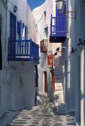 Cobblestone Alley, Santorini, Greece | Obraz na stenu
