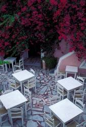 Restaurant Patio, Santorini, Greece | Obraz na stenu