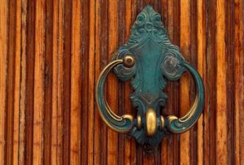 Door Knocker, Santorini, Greece | Obraz na stenu