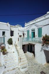 Stairs, Houses and Decorations of Chora, Cyclades Islands, Greece | Obraz na stenu