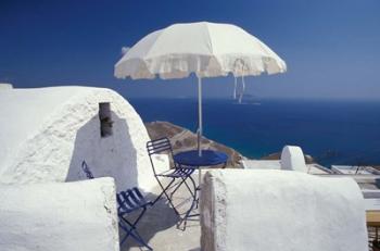 Terrace Overlooking Aegean Sea, Anafi, Cyclades Islands, Greece | Obraz na stenu