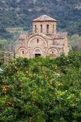 Byzantine church near Fodele, Grove of orange trees and Church of the Panayia, Crete, Greece | Obraz na stenu