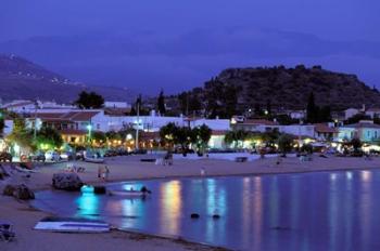 Evening Harbor View, Stoupa, Messina, Peloponnese, Greece | Obraz na stenu