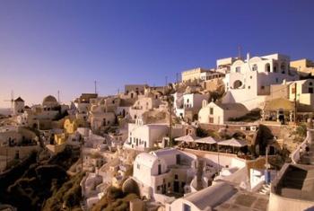 Old Town in Late Afternoon, Santorini, Cyclades Islands, Greece | Obraz na stenu
