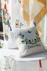 Pilow with Embroidery, Anafonitria, Zakynthos, Ionian Islands, Greece | Obraz na stenu