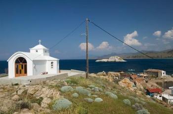 Agios Pantelemonos Waterfront Church, Gavathas, Lesvos, Mithymna, Greece | Obraz na stenu