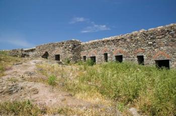 Detail of Old Fortress, Sigri, Lesvos, Mithymna, Northeastern Aegean Islands, Greece | Obraz na stenu