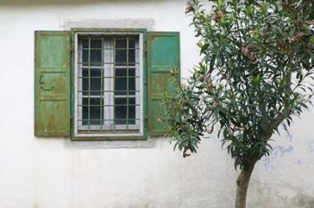 Courtyard Detail, Limonos Monastery, Filia, Lesvos, Mithymna, Aegean Islands, Greece | Obraz na stenu