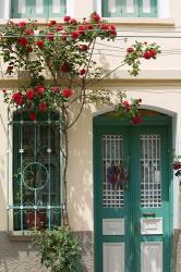Village Doorway, Agiasos, Lesvos, Mytilini, Aegean Islands, Greece | Obraz na stenu