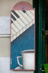 Cafe Sign, Lesvos, Mytilini, Aegean Islands, Greece | Obraz na stenu