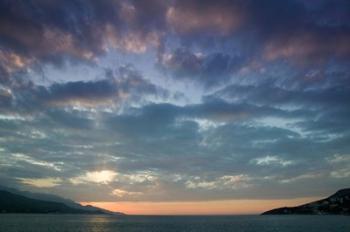 Greece, Aegean Islands, Samos, Vathy Bay Sunset | Obraz na stenu