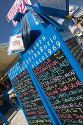 Waterfront Restaurant Sign, Pythagorio, Samos, Aegean Islands, Greece | Obraz na stenu