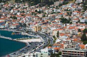 Town View with Harbor, Vathy, Samos, Aegean Islands, Greece | Obraz na stenu
