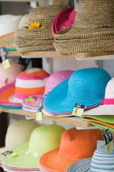 Hats for Sale, Kokkari, Samos, Aegean Islands, Greece | Obraz na stenu