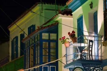 Greece, Aegean Islands, Samos, Waterfront home | Obraz na stenu