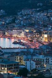 Town View with Vathy Bay, Vathy, Samos, Aegean Islands, Greece | Obraz na stenu