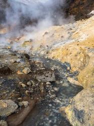 Geothermal Area Seltun Heated By The Volcano Krysuvik On Reykjanes Peninsula During Winter | Obraz na stenu