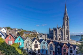 Deck Of Card Houses With St Colman's Cathedral In Cobh, Ireland | Obraz na stenu
