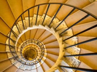 Italy, Lazio, Tivoli, Villa d'Este Spiral Staircase | Obraz na stenu