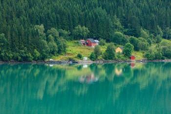 Wooden Farmhouses Architecture Olden Norway | Obraz na stenu