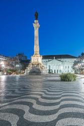 Portugal, Lisbon, Rossio Square At Dawn | Obraz na stenu