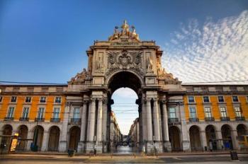Portugal, Lisbon, Rua Augusta, Commerce Square, Arched Entry | Obraz na stenu